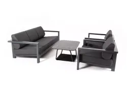 "Гранада" лаунж-зона из алюминия со столиком из HPL