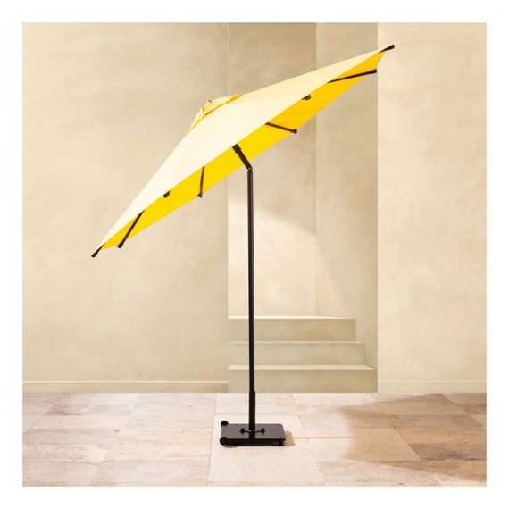 Зонт пляжный профессиональный Kiwi Clips, Ø250 см, белый, желтый