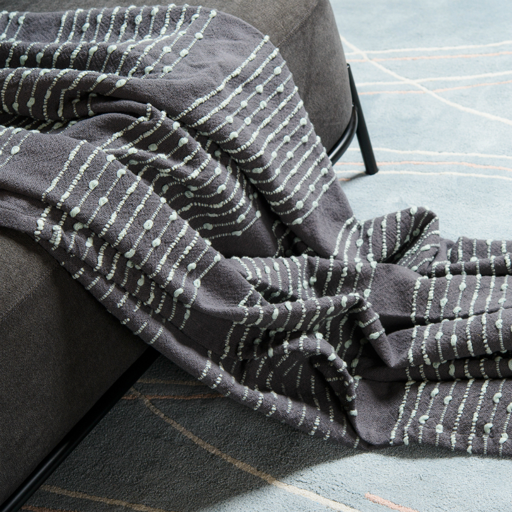 Ковер ручной работы из хлопка светло-серого цвета, 160х230 см