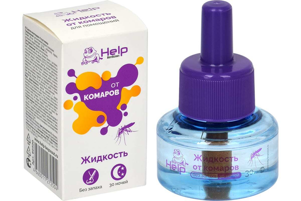 ЖИДКОСТЬ ОТ КОМАРОВ HELP 30 НОЧЕЙ 30МЛ 80500