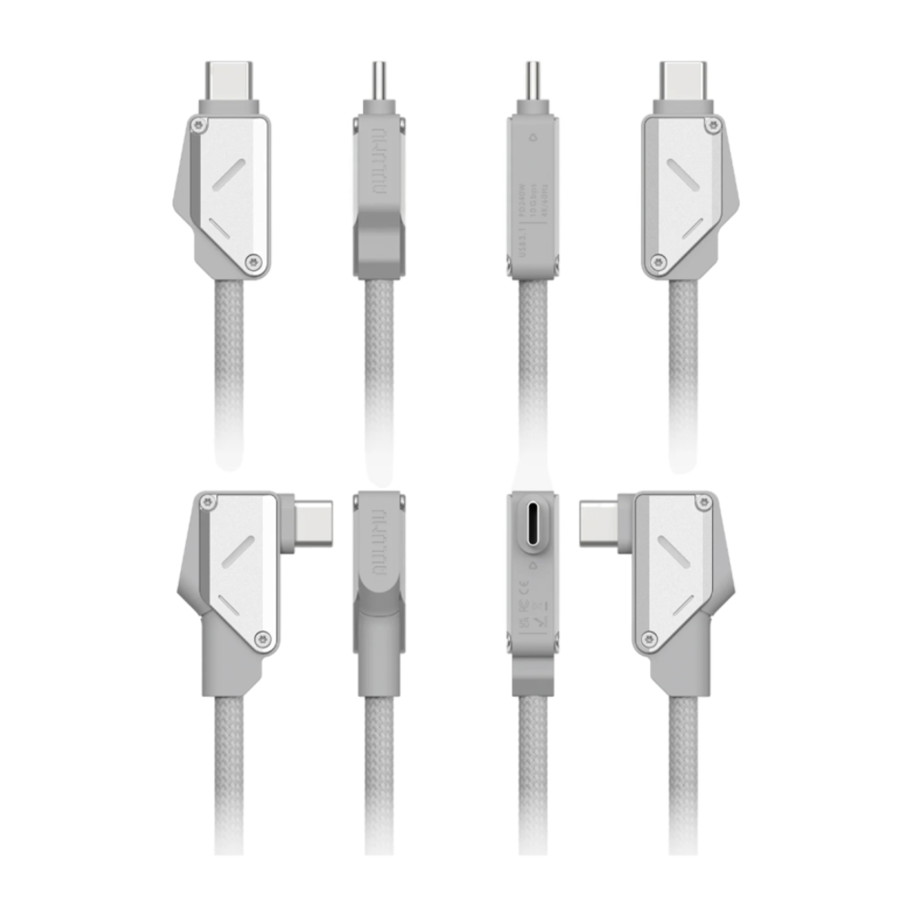 Кабель с оплёткой Aulumu M07 Aluminum Alloy USB-C (USB 3.2 Gen 2) (2 м) L-образный кабель с нейлоновой оплёткой. Поддерживаемая мощность — до 240 Вт, сила тока — 5 А, скорость передачи данных — до 10 Гбит/с. Разрешение — до 4K 60 Гц. Есть LED-индикация