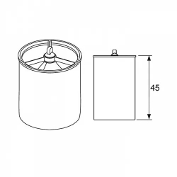 Погружной стакан Tece TECEdrainline с мембраной для сифона (650000), 660016