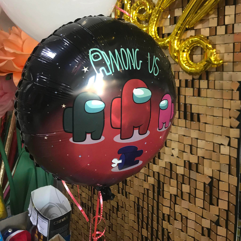 Шар 18" круг Амонг Ас
