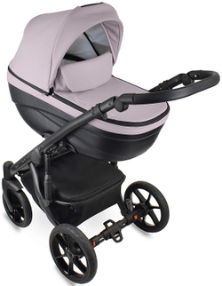 Детская коляска Bexa Ideal Eco 2 в 1 IE07 черный+пудра кожа