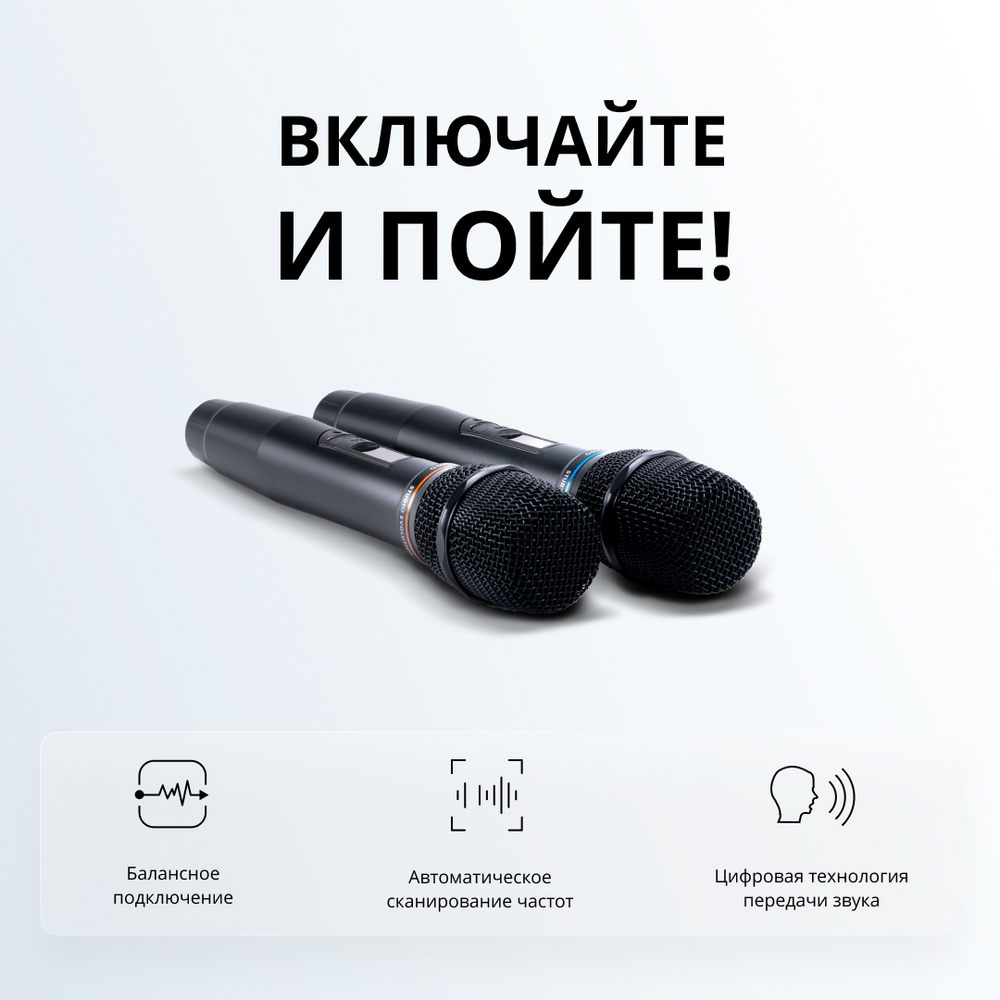 Evolution EvoBox Plus с микрофонами и стереосистемой