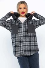 Рубашка с капюшоном Стокгольм (серая) Б14593-50М LT Collection