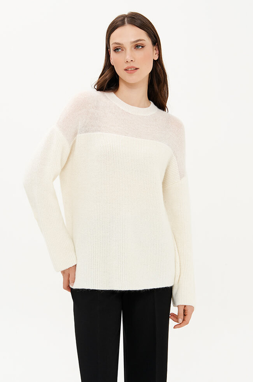 23433 Свитер женский (молочный)