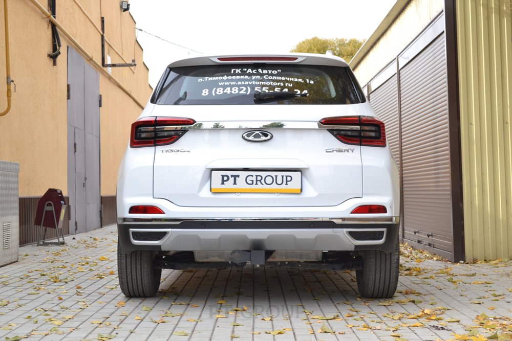 Фаркоп PT GROUP /съемный квадрат/ Chery Tiggo 4 2021-(паспорт и сертификат в комплекте)(без электрики) арт.CTH-21-991122.00