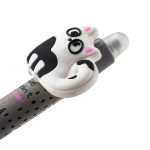 Ручка гелевая стираемая автоматическая "Funny cats" синяя, 0,5мм, корпус ассорти, с топпером