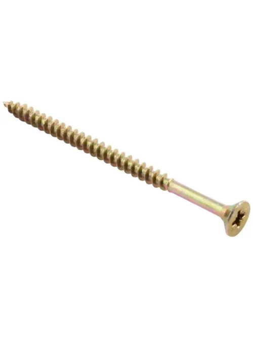 Саморезы желтые 4,2х90 мм шурупы по дереву цинк 100шт