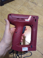 Скобозабивной пистолет Гвоздезабивной пистолет Скобогвоздезабивной пистолет RedVerg RD-ES53 красный