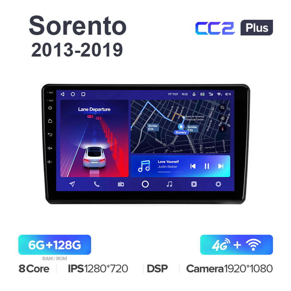Teyes CC2 Plus 9"для Kia Sorento 2013-2019