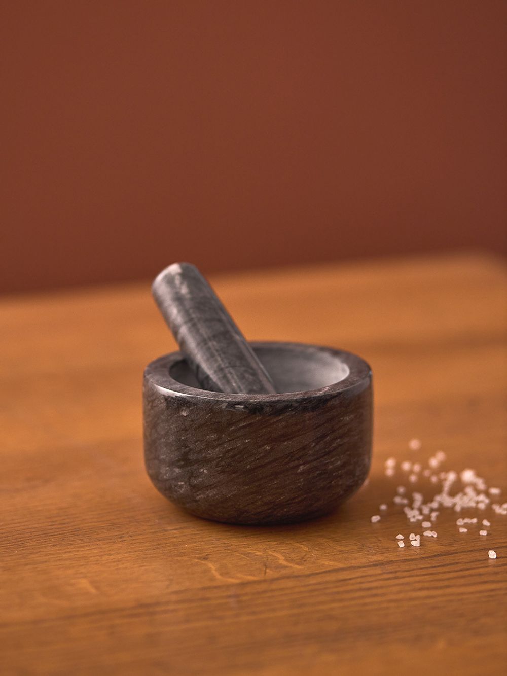 Ступка Marm, 12,7х7,6 см, черный мрамор