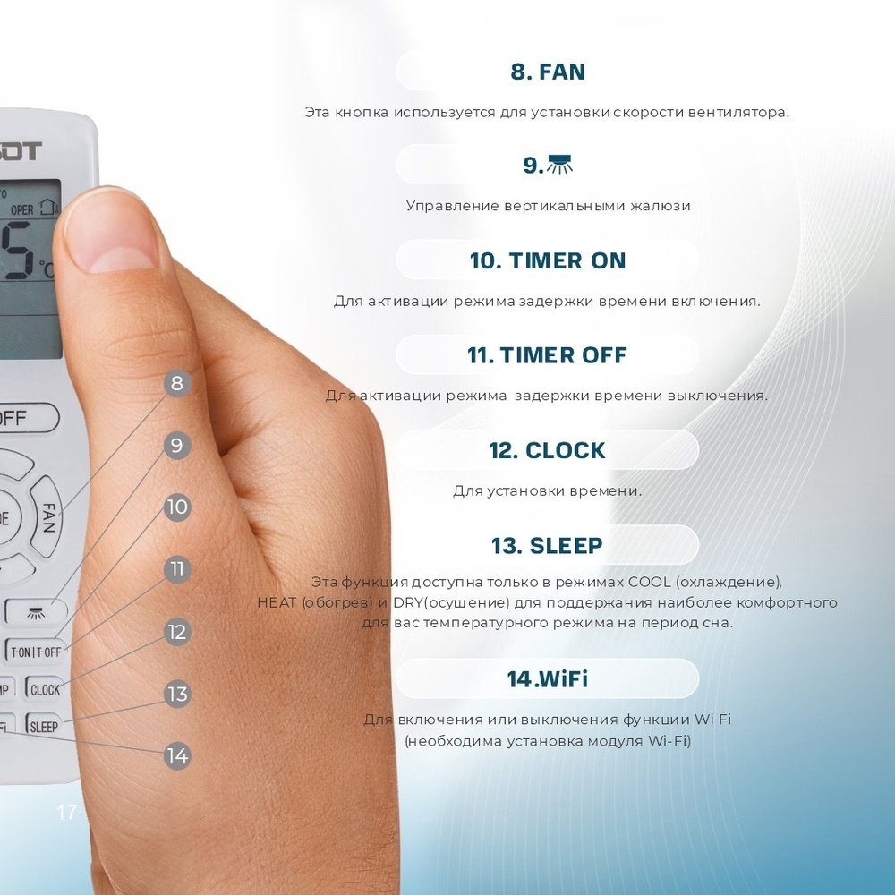 Сплит-система инверторного типа Tosot Lyra X Full DC Inverter + Wi-Fi модуль