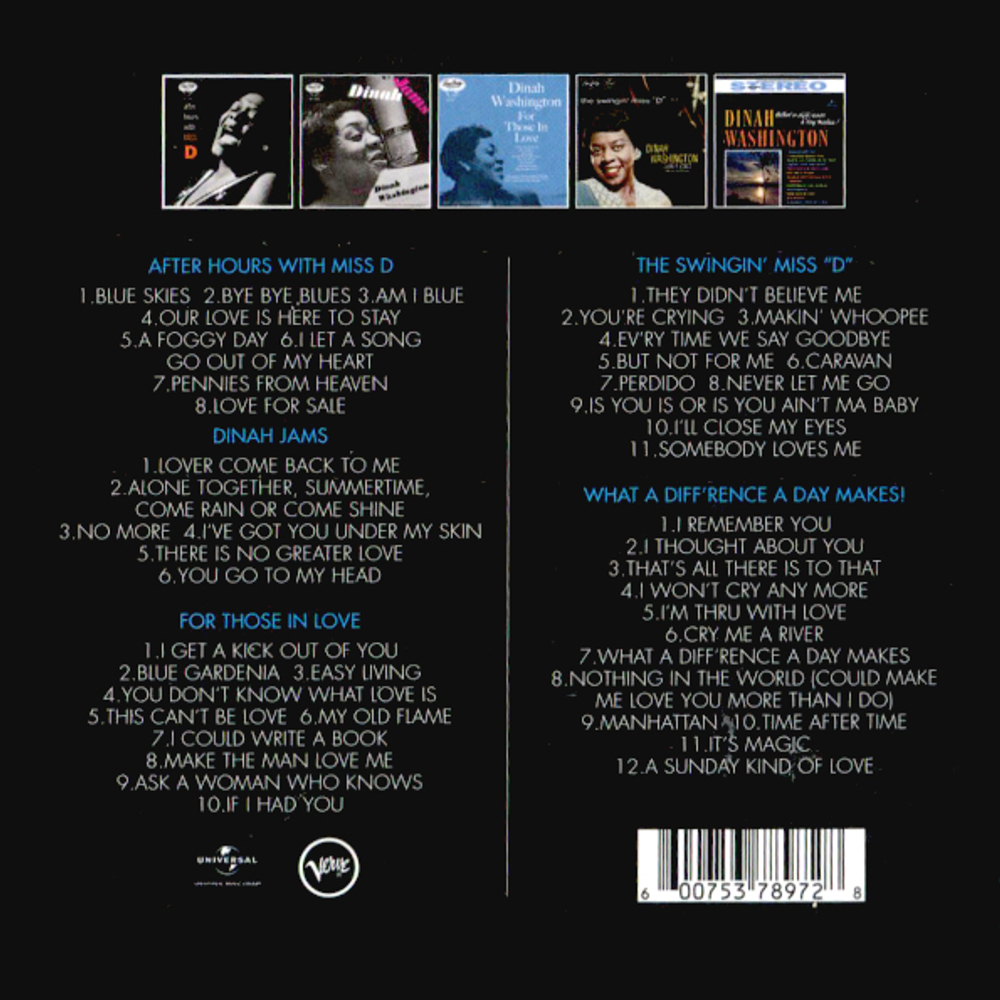 Dinah Washington / The Divine Miss Dinah Washington (5CD)