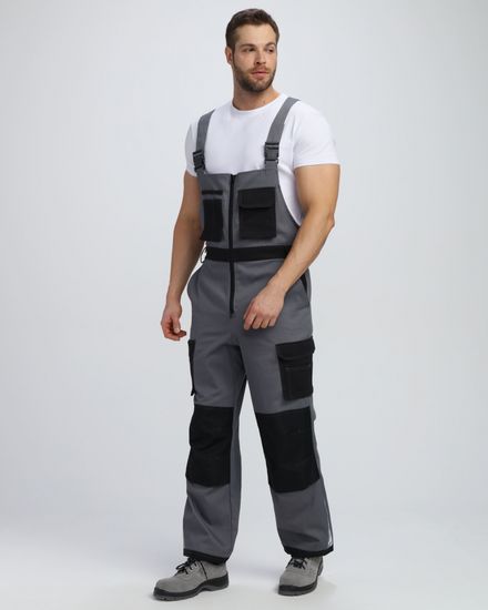 Полукомбинезон "Милан СН" (т.серый/черный)