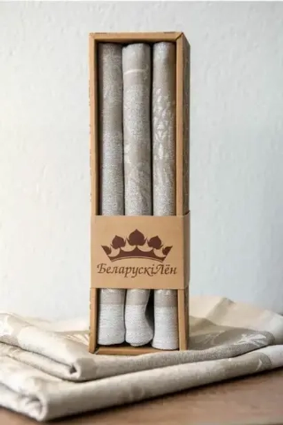 Комплект из 3-х полотенец "Белорусский лён" (Оберег) 49*70