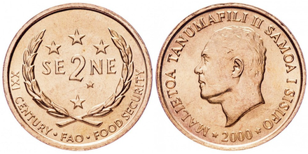 Самоа 2 сене, 1999 - 2000 Малиетоа Танумафили II XF