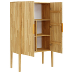 Шкаф распашной двухдверный Розенбург из массива дуба с полками на ножках