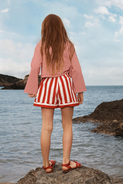 ZARA ШОРТЫ-БЕРМУДЫ В ПОЛОСКУ- LIMITED EDITION, ПОЛОСКИ