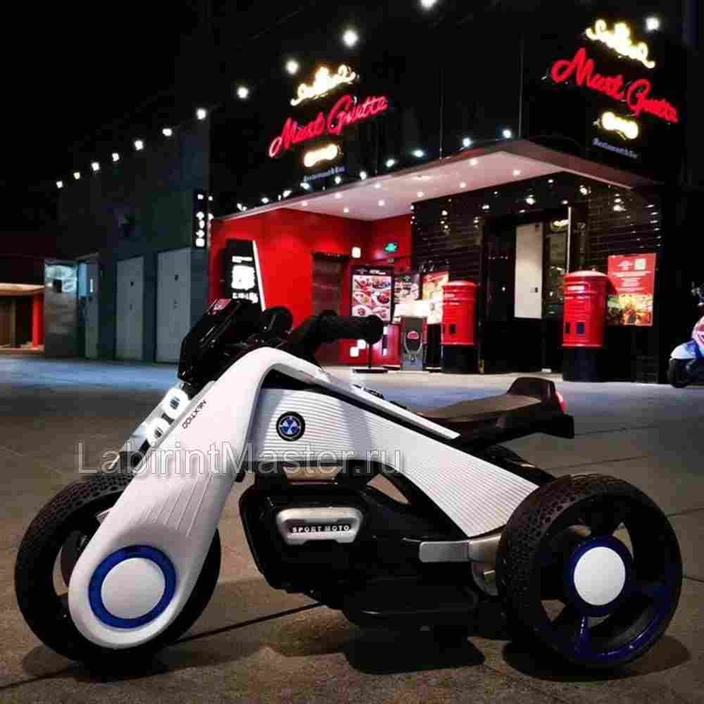 Детский электромотоцикл "Cool Moto" BDQ6188 белый