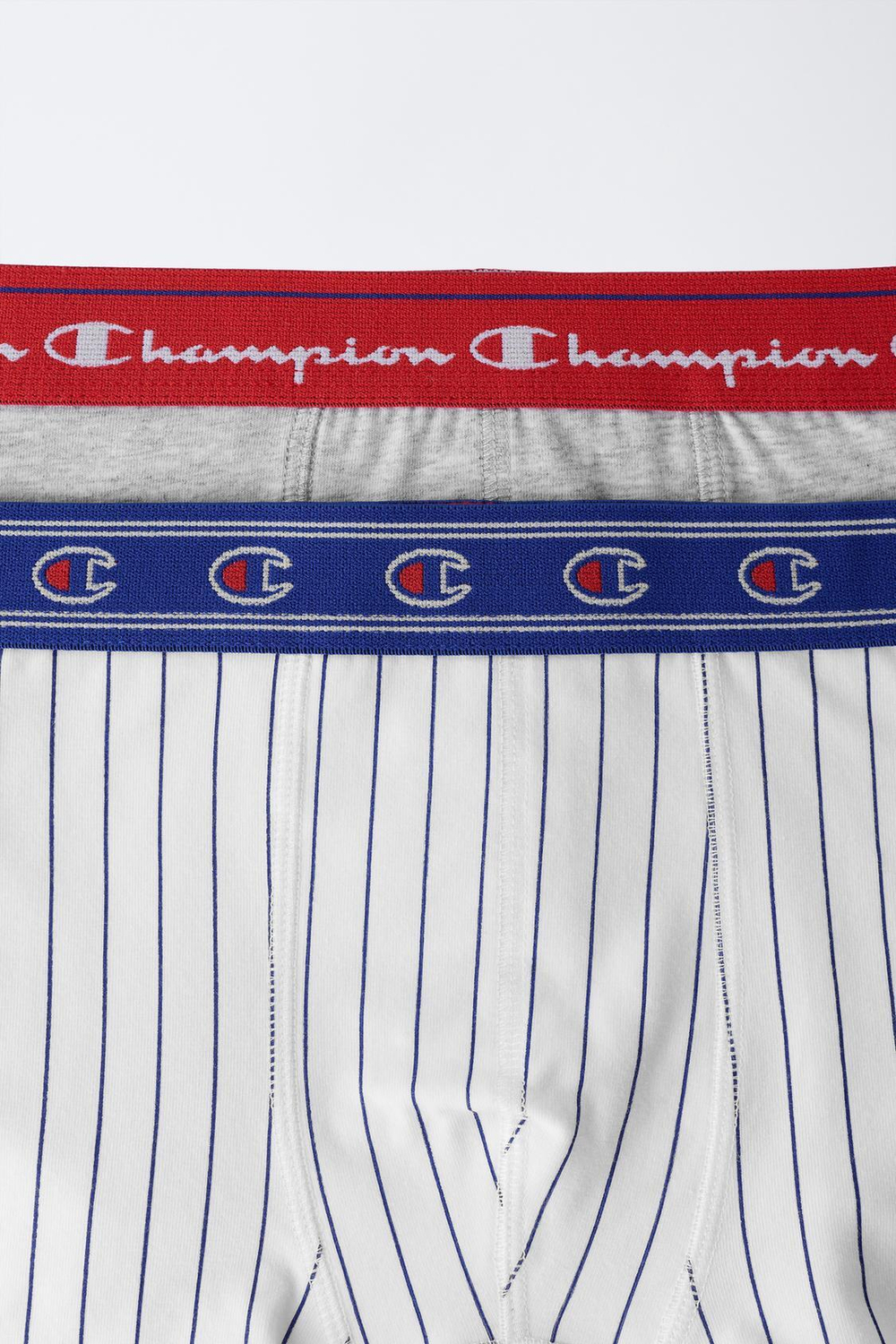 ZARA Х CHAMPION ® НАБОР ИЗ ДВУХ ТРУСОВ-БОКСЕРОВ, БЕЛЫЙ/СЕРЫЙ