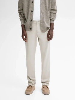 Massimo Dutti Зауженные брюки с отделкой под деним, серый