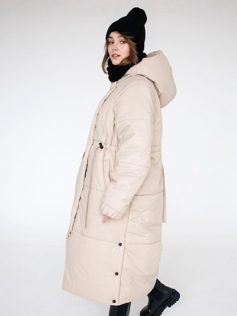 Купить Пуховик ko-ko-ko зимний женский бежевый Пуховик ko-ko-ko зимний женский бежевый