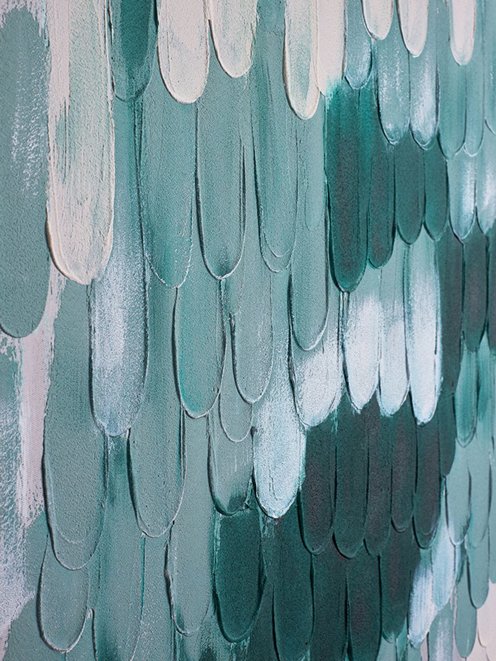 Панно декоративное с ручной росписью By Feel, 120х80 см, индиго