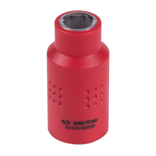 KING TONY (3335VE09M) Головка торцевая диэлектрическая шестигранная 3/8", 9 мм