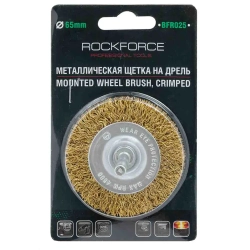 Кордщетка дисковая латунная для дрели 60мм, в блистере RockForce##Rock FORCE RF-BFR025
