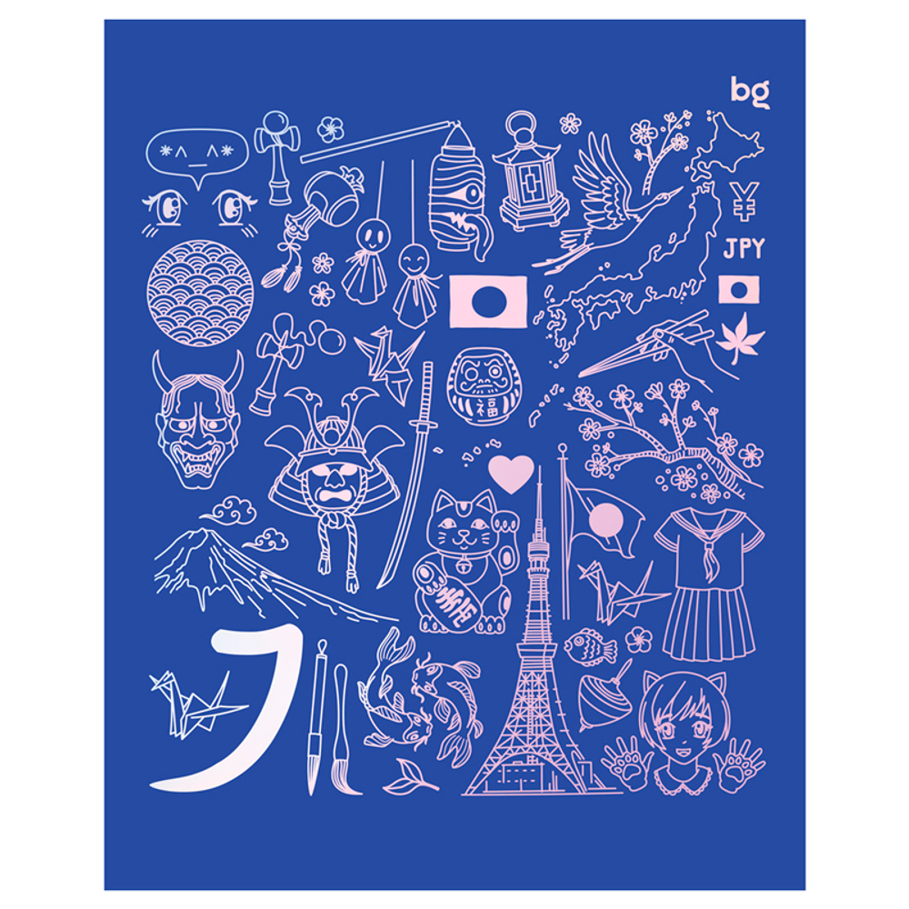 Тетрадь общая BG "Синий цвет", А5, 48 листов в клетку, на скрепке