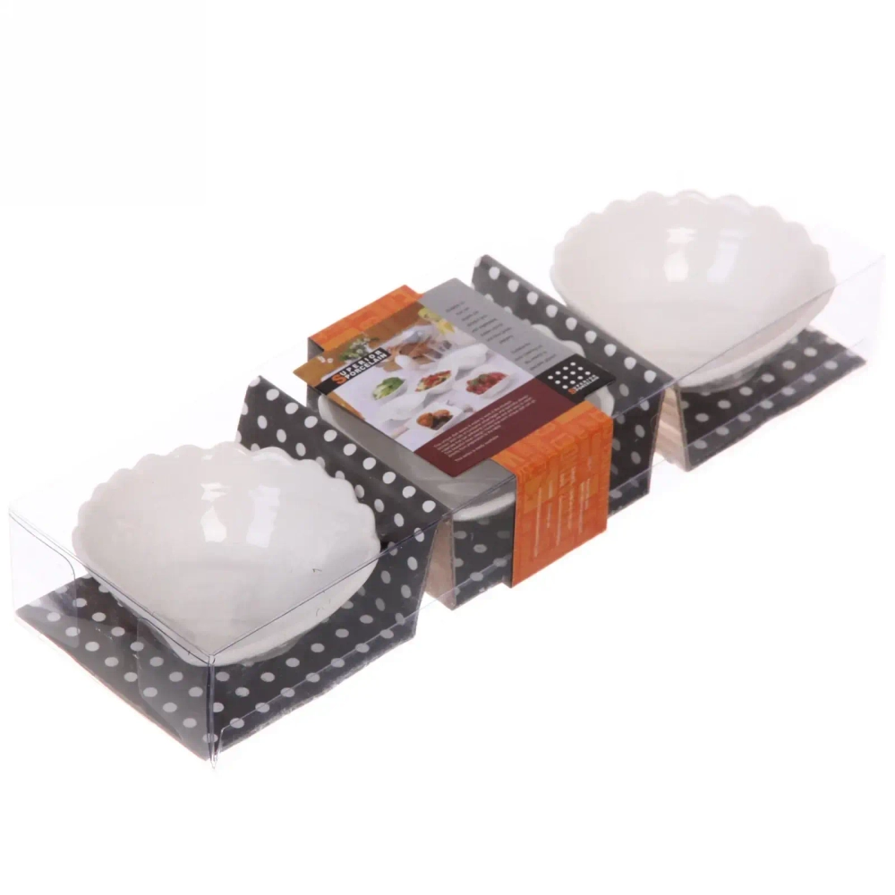 Набор соусников «White magic» 3шт «Ракушка»