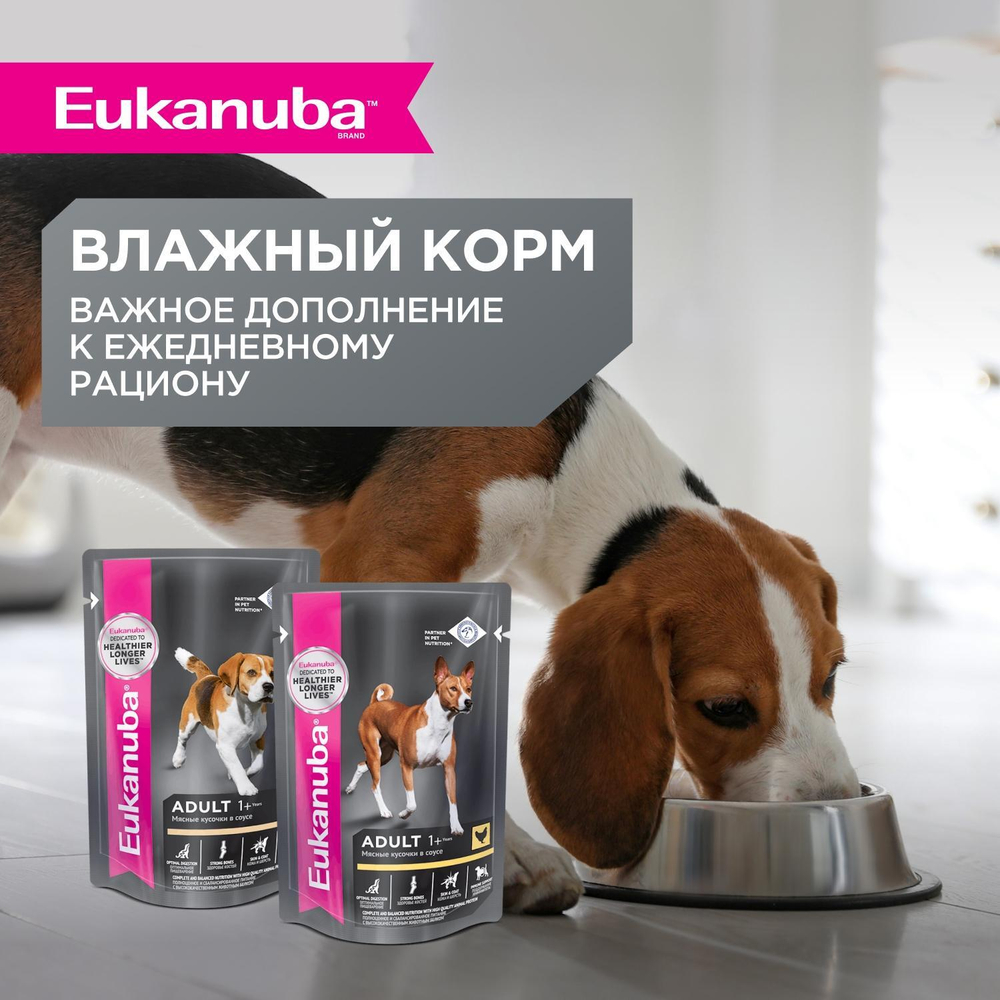 Сухой корм Eukanuba Adult Large Breed 1+ years для взрослых собак крупных и очень крупных пород от от года и старше с птицей 15 кг