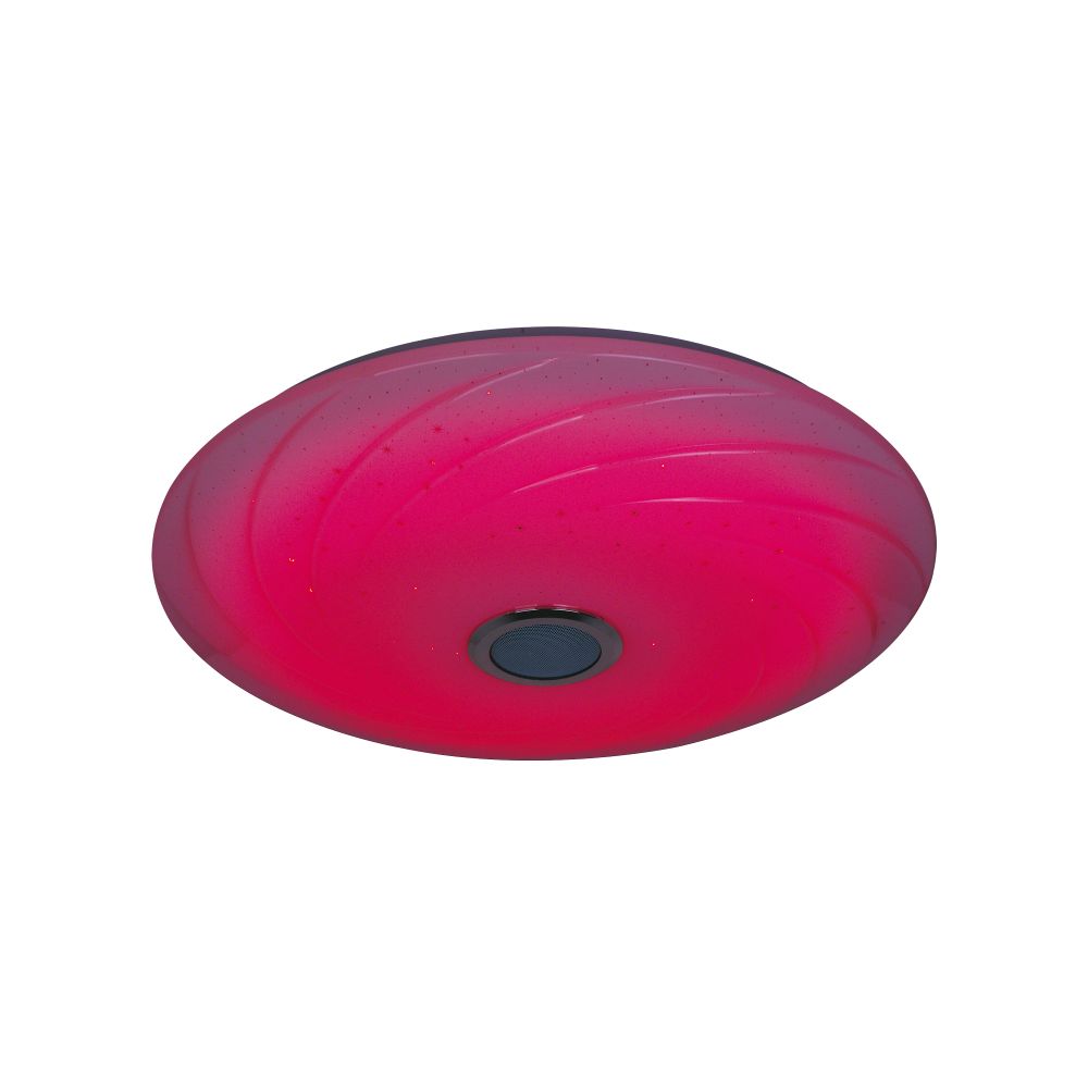 ULI-D291 72W-SW+RGB-50 MERCURY Cветильник светодиодный накладной. Диммируемый. Пульт ДУ в-к. Встроенная Bluetooth колонка. Теплый свет3000К-Белый свет4000К-Дневной свет6500К-RGB. 5700Лм. TM Uniel