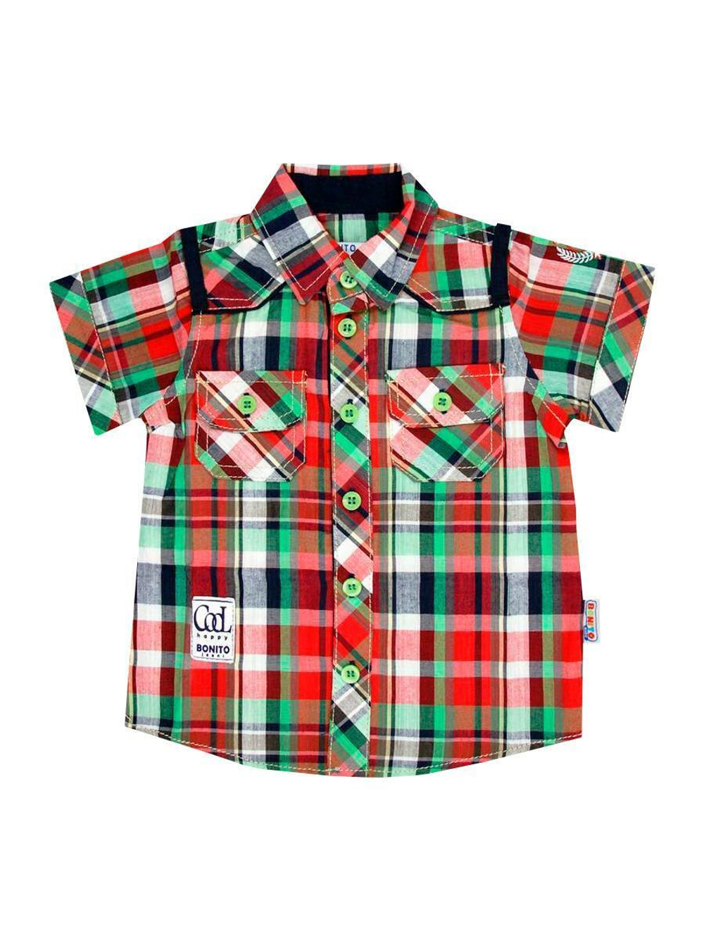 Рубашка д/мал поплин р.104 ассорт (Bonito) BK564R