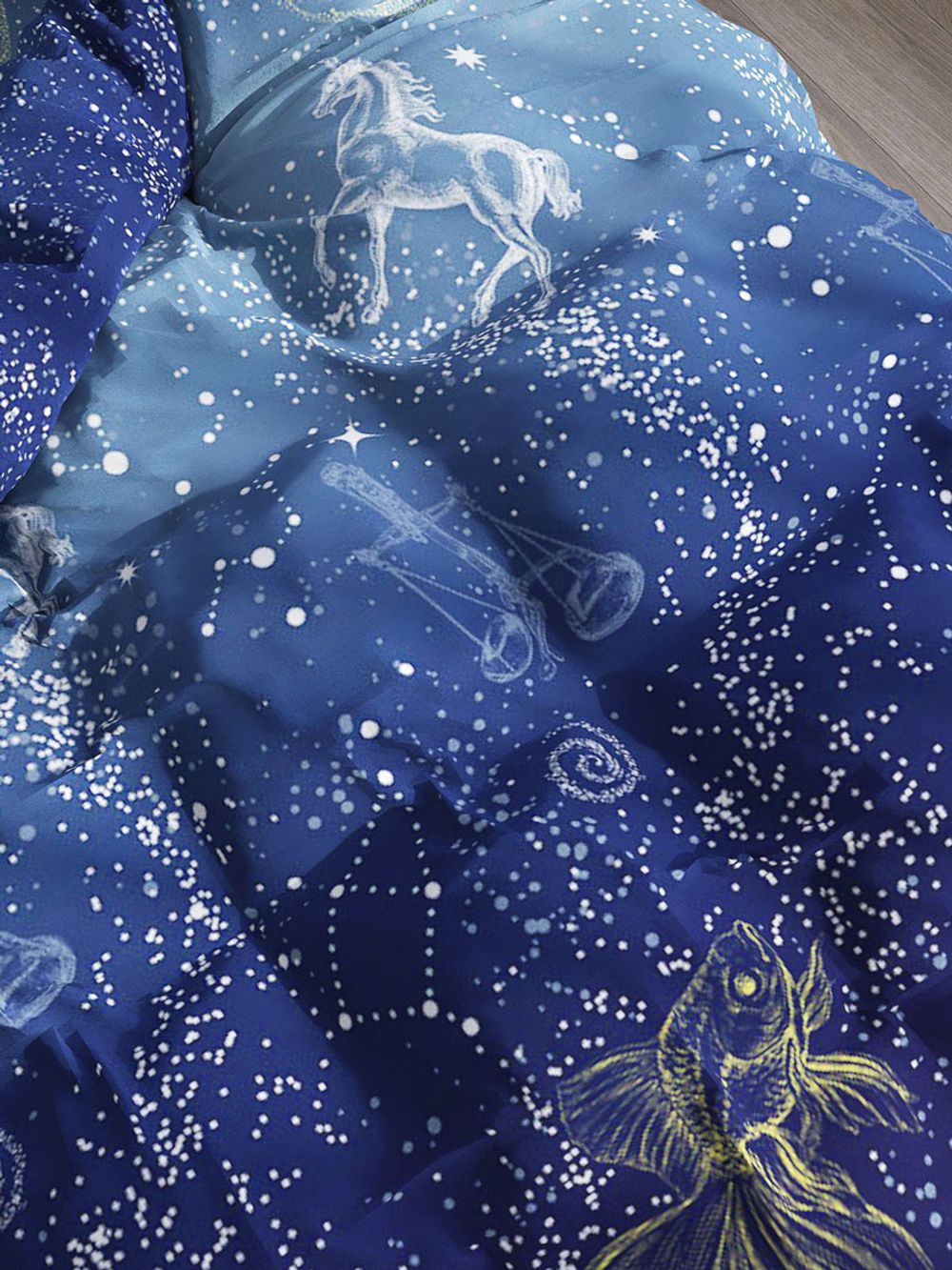 Простынь на резинке  перкаль Сказка "Утренняя звезда" 140x200 см