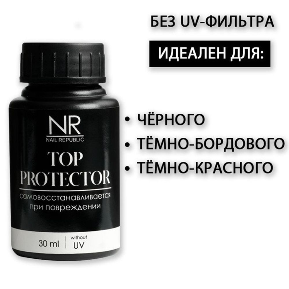 Nail Republic Protector top без UV-фильтра, 30 мл