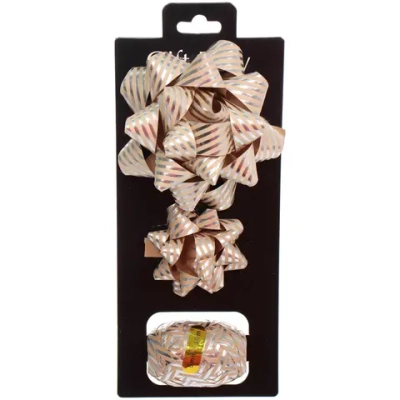 Набор для декорирования «Параллели судьбы» бант 1,7см, бант 1 см, лента 5мм (10м), Серебро