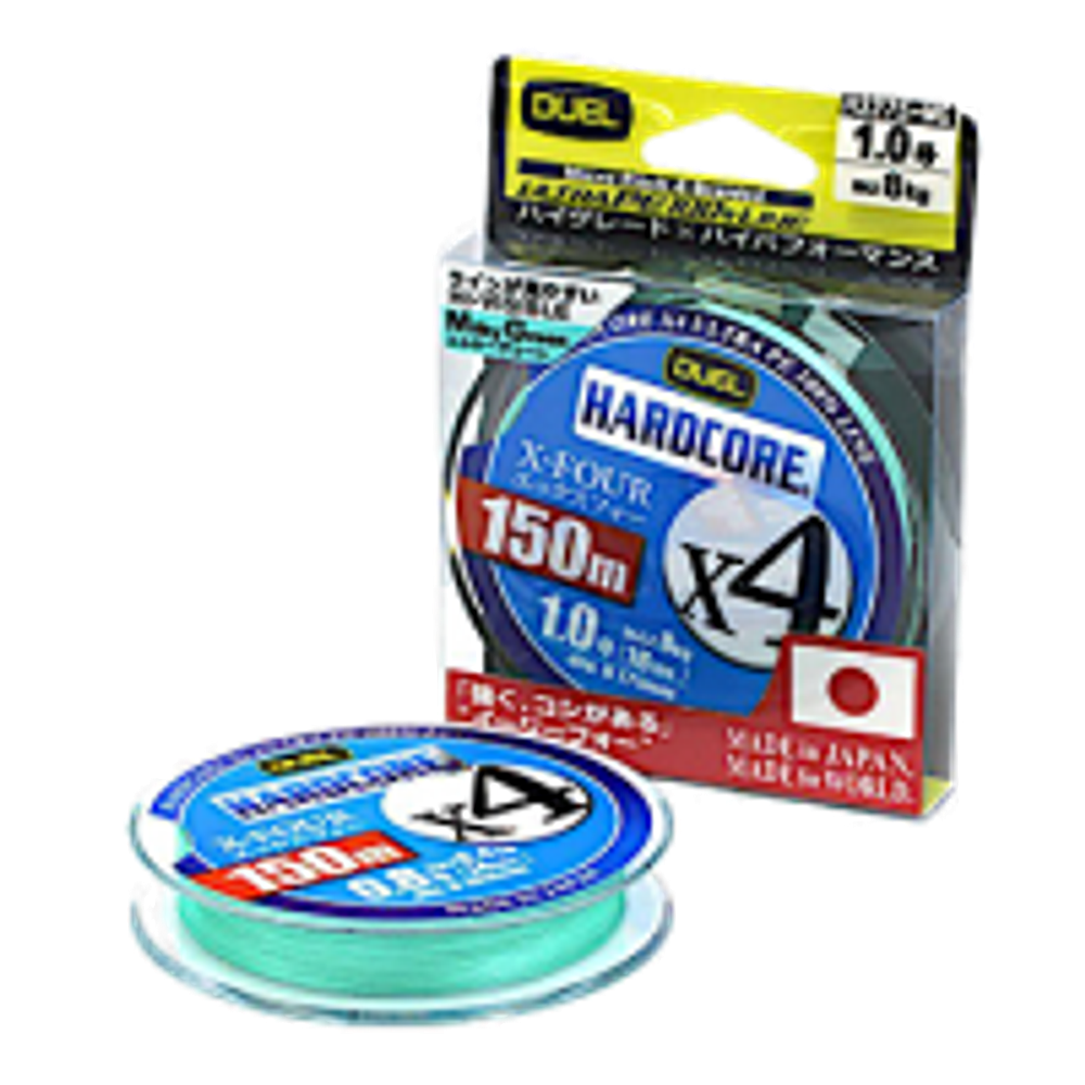 Шнур Duel PE Hardcore X4 150m MilkyGreen H3277-MG №1.5 (0.209mm) 10.0kg