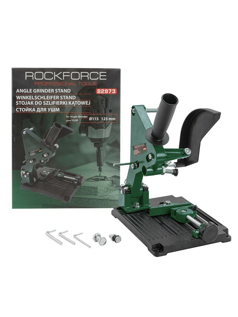 Стойка для УШМ с усиленным рабочим столом(?115,125мм) RockForce##Rock FORCE RF-82973