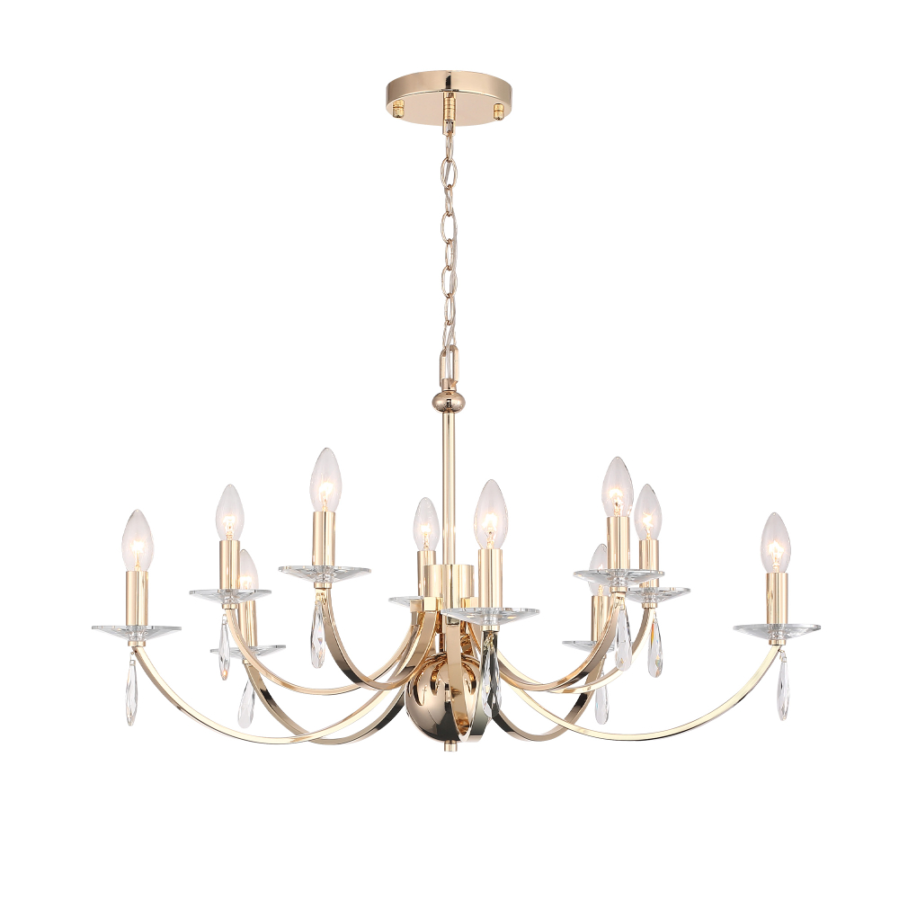 SL1405.203.10 Люстра подвесная ST-Luce Латунь/Латунь, Прозрачный E14 10*40W ЭЛЕГАНС