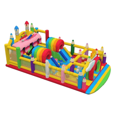 Надувная полоса препятствий "Коробка с карандашами"