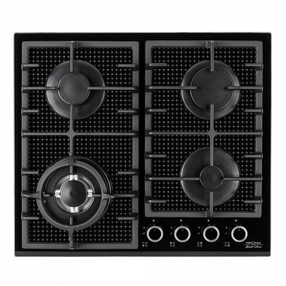 Поверхность варочная KRONA  ARDORE 60 BL газовая (стекло,черная)