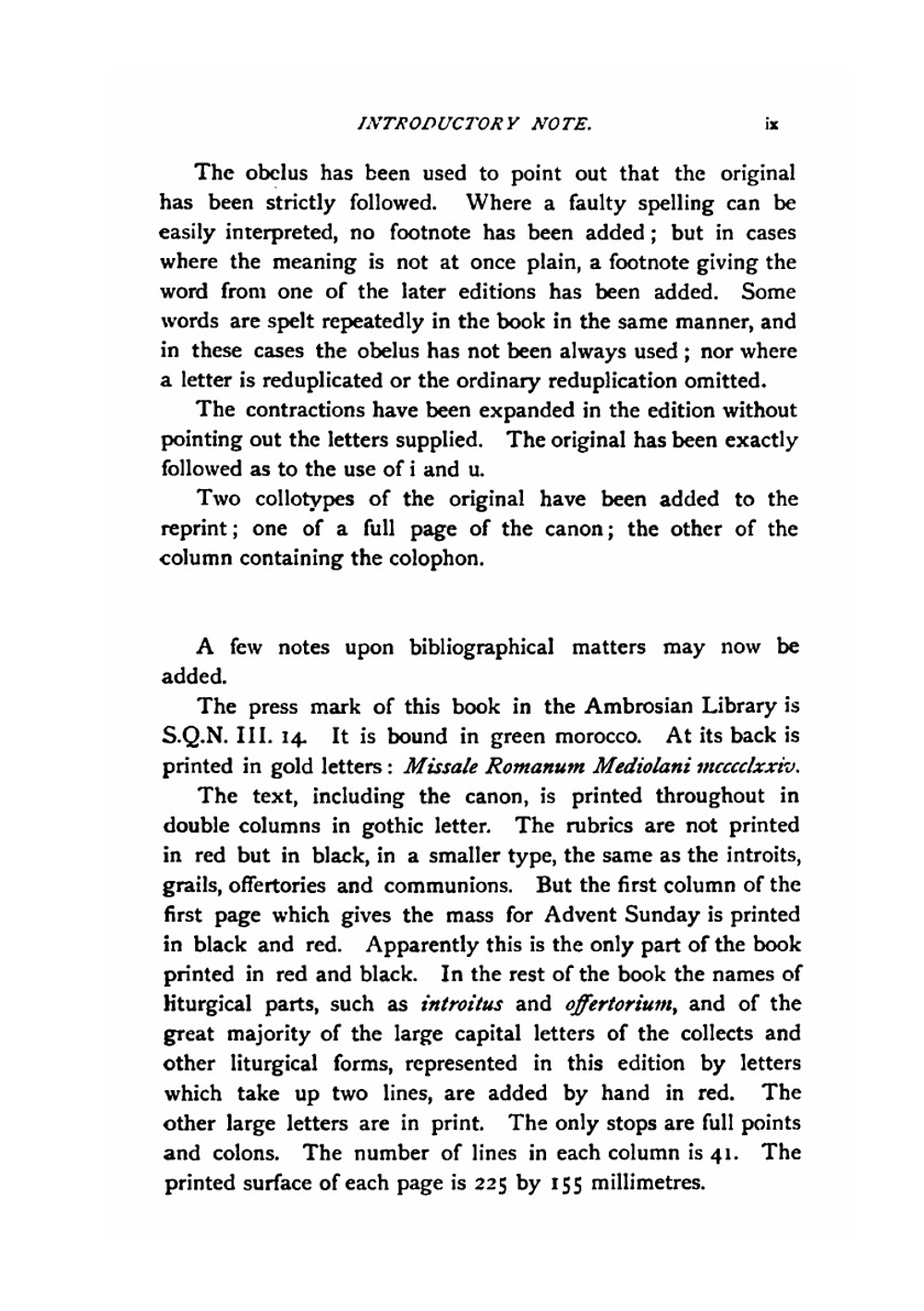 Missale romanum Mediolani, 1474. Volume 1 | Robert Lippe