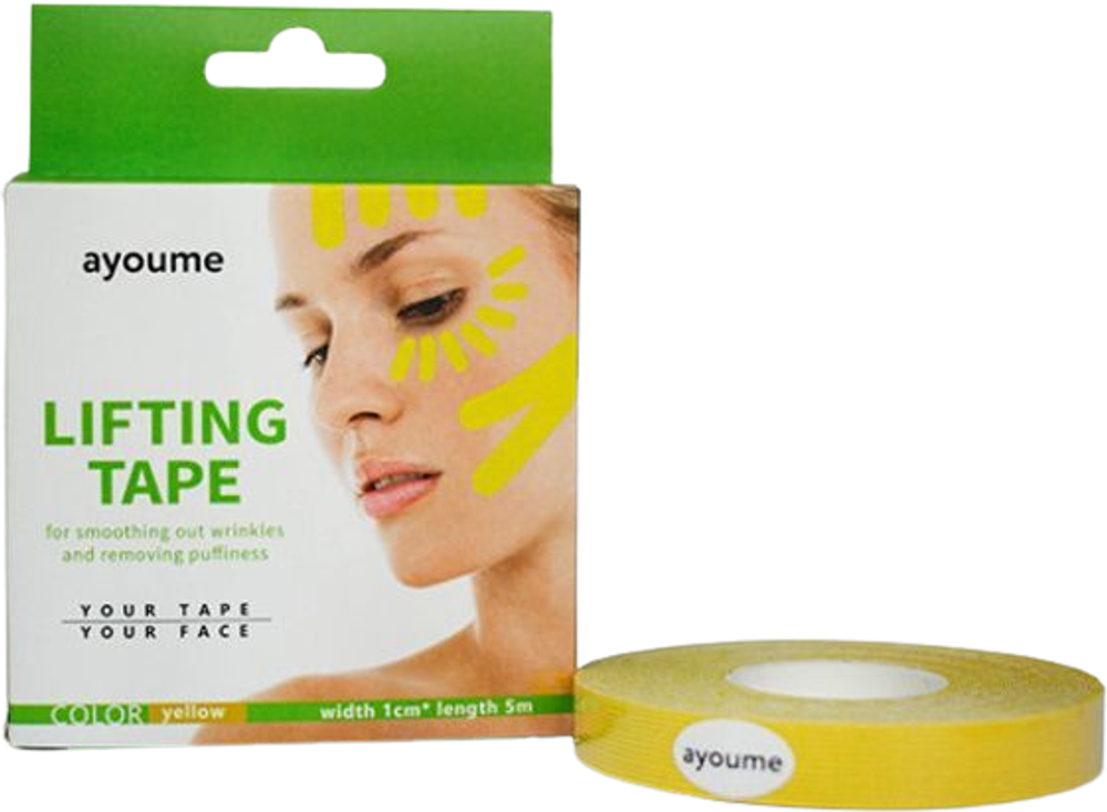 Ayoume Тейп для лица 2, 5см*5м зеленый Kinesiology tape roll