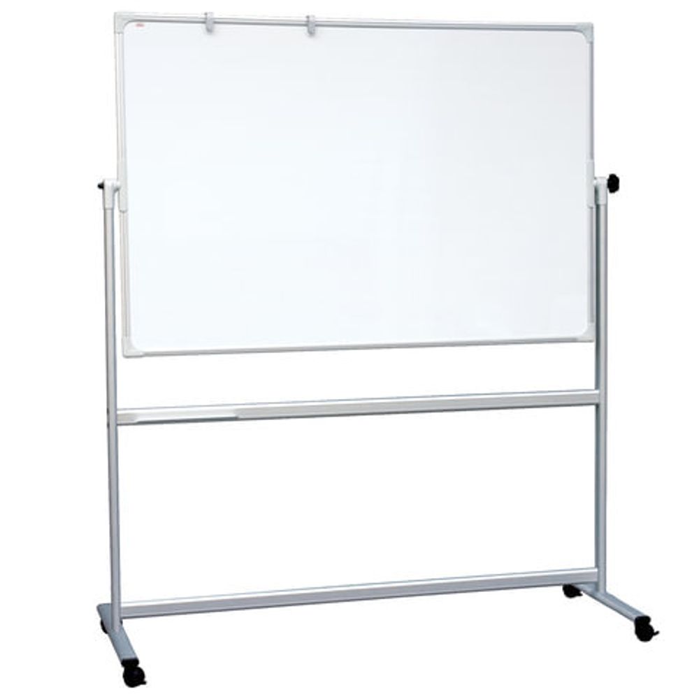 Доска магнитно-маркерная НА СТЕНДЕ 120x180 см, 2-сторонняя, ДЕРЖАТЕЛИ ДЛЯ БУМАГИ, 2х3 OFFICE, (Польша), TOS1218