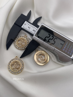 Подвеска Шан. золотистая в стразах