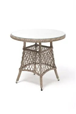 "Эспрессо-80 R" обеденная группа плетеная, цвет бежевый