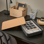 Коробка с крышкой IKEA HARVMATTA (ХАРВМАТТА), Антрацит, 24x35x6 см